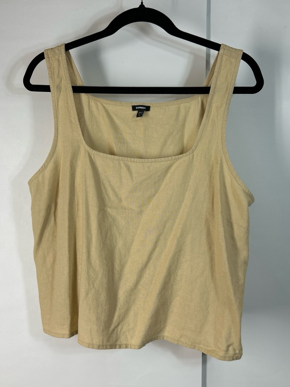 Express Women’s Square Neck Tank Top in Beige